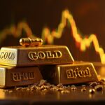 Flux Dev gambar harga GOLD yang turun dan anjlok dengan latar 0